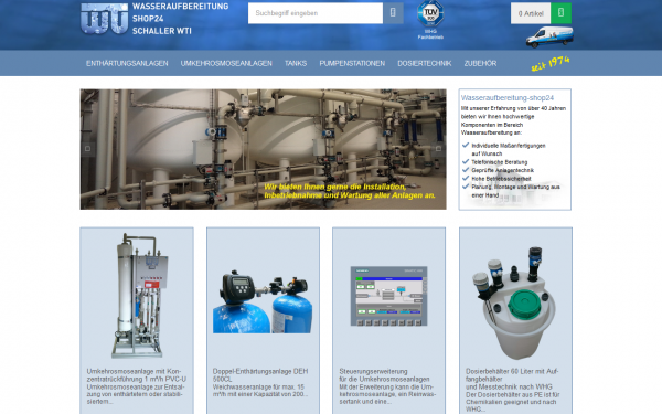 Online Shop für Wasseraufbereitungsanlagen - www.wasseraufbereitung-shop24.de